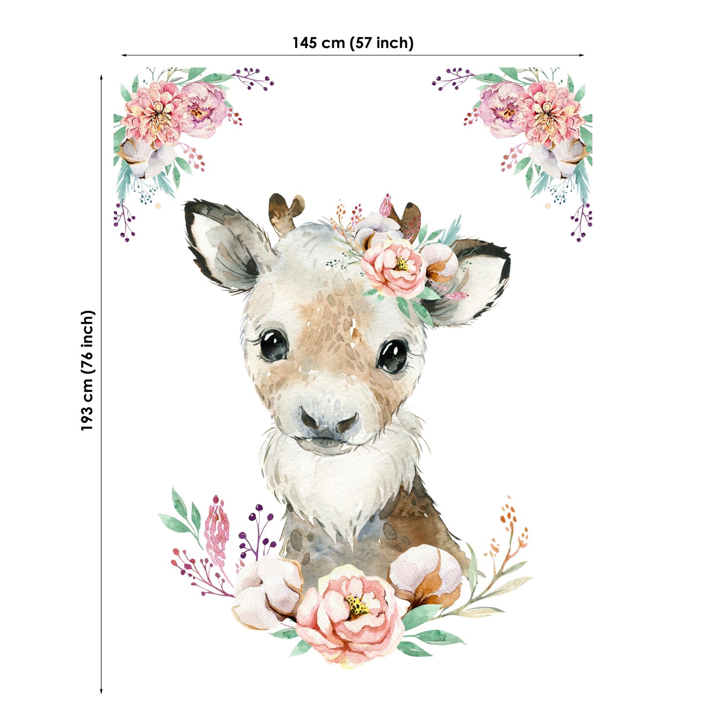 Winter Deer Fabric Panels for Quilting