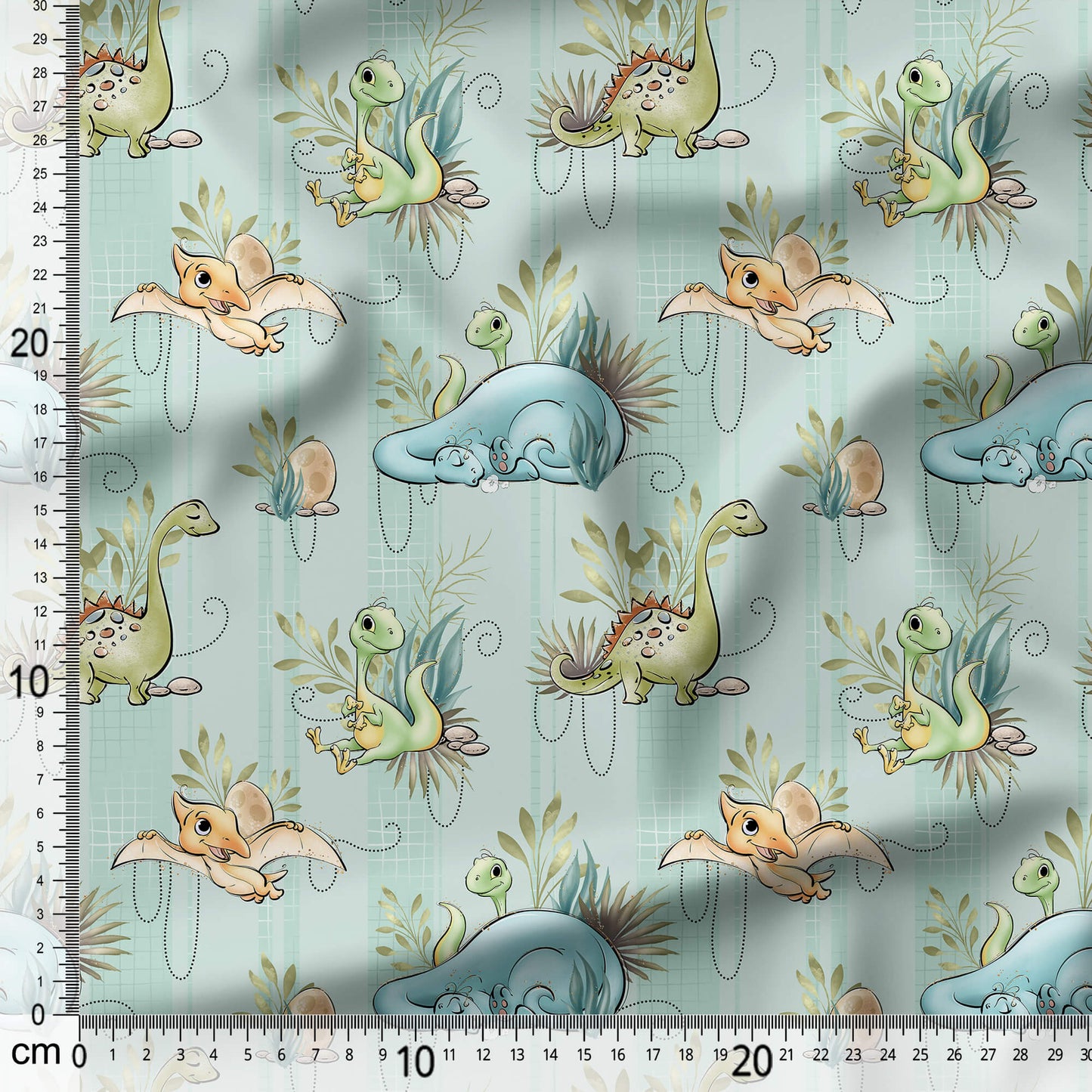 Cute Dinosaurs - Coordinating Fabric for Quilting