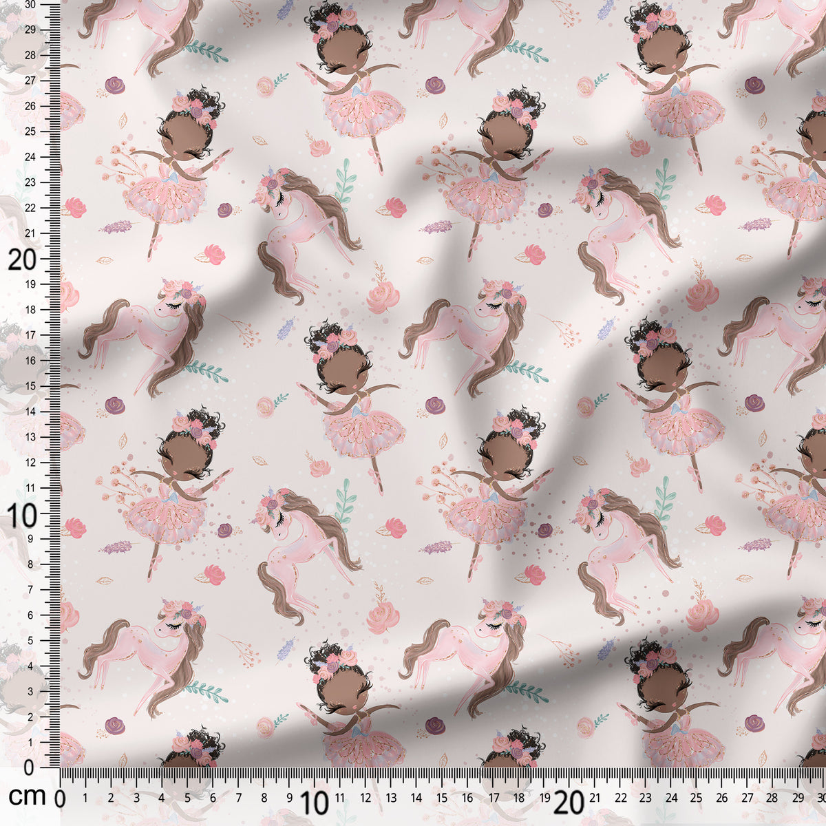 Gentle Ballerina&Unicorn - Coordinating Fabric for Quilting