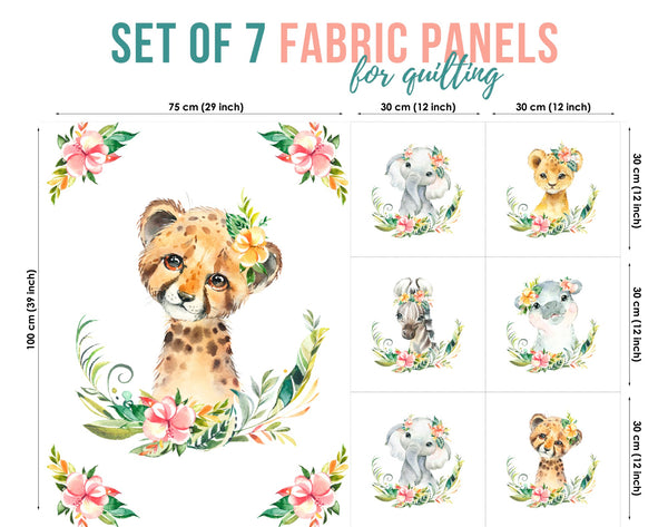 Jungle Safari Set of 7 Fabric Panels – UniqueFabricPanels