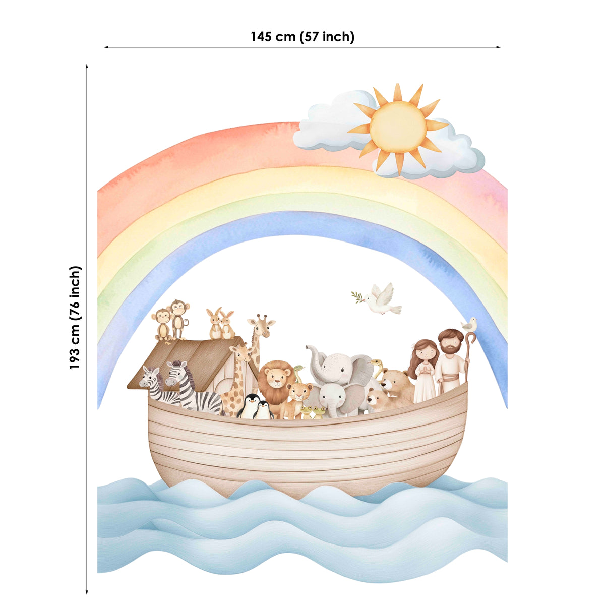 Noah's Ark Fabric Panels for Quilting