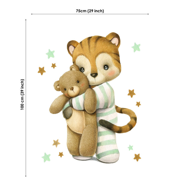 Mom & Baby Tiger Fabric Panel –