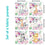 Safari Violet Flowers Roses Set of 6 Fabric Panels