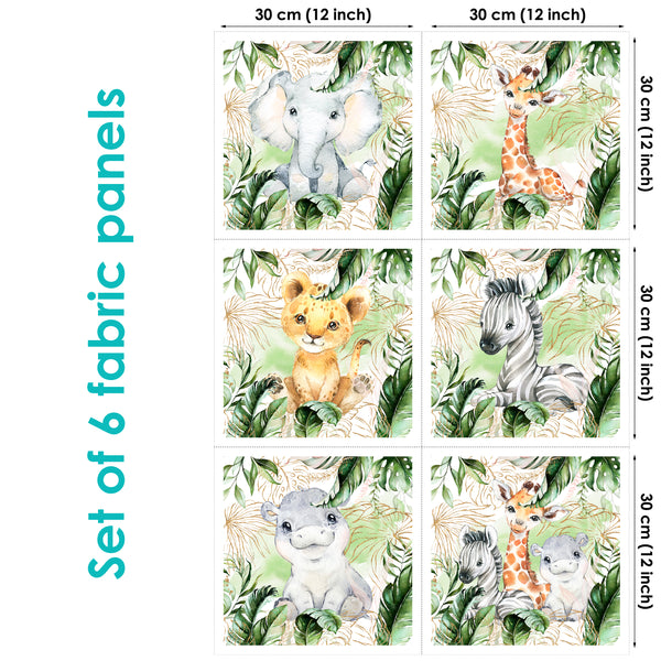 Buy Safari Fabric Panel Set (6 Panels), Quilting Panels, Baby Quilt Panels,  Cotton Baby Panels, Panel for Quilting Online at desertcartINDIA