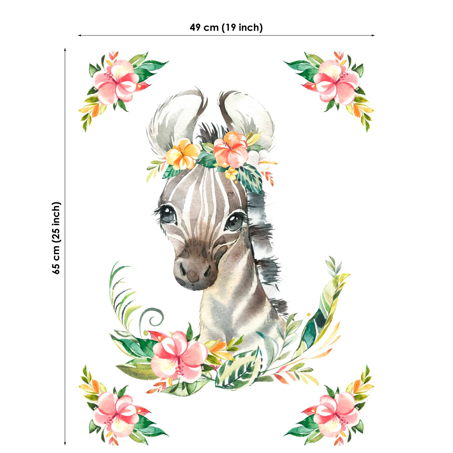 Gentle Zebra Fabric Panels for Quilting