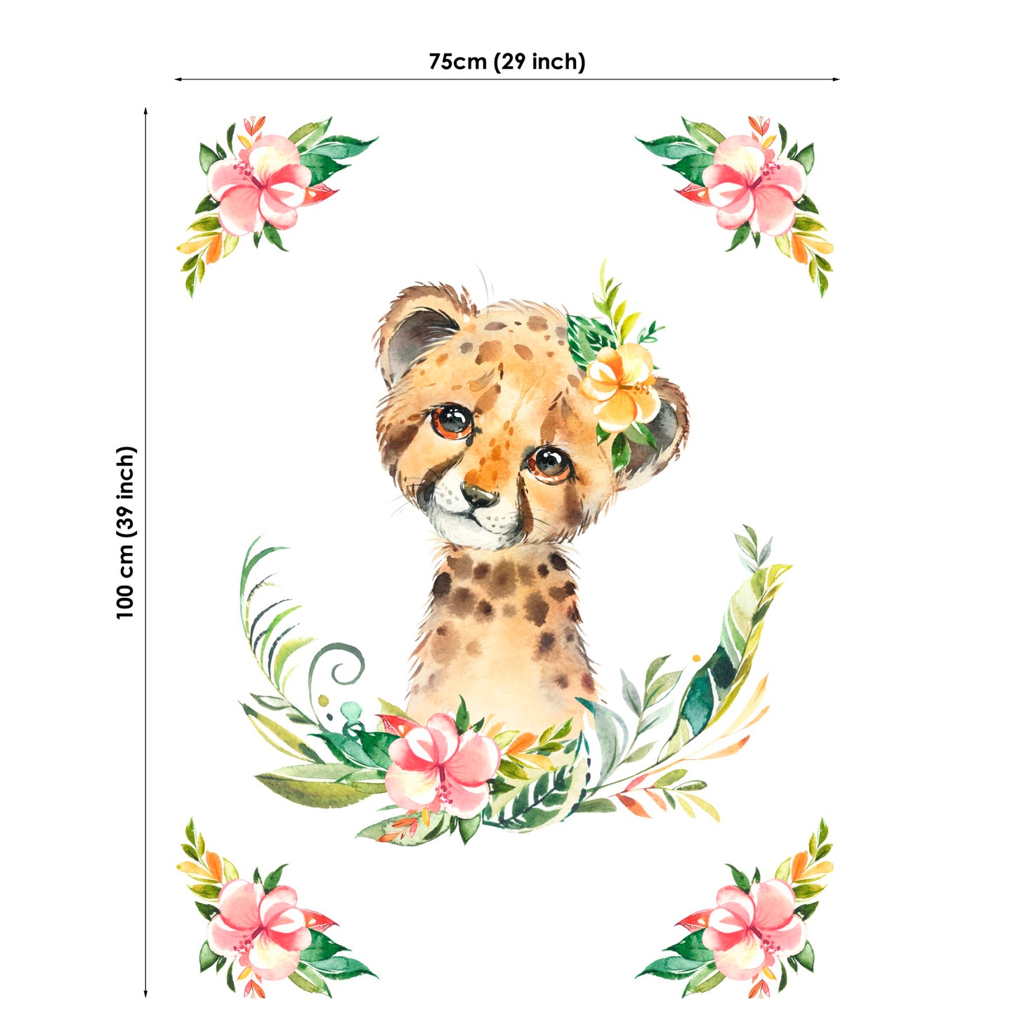Gentle Cheetah Fabric Panels for Quilting
