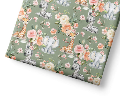 Safari Jungle Leaves - Coordinating Fabric for Quilting