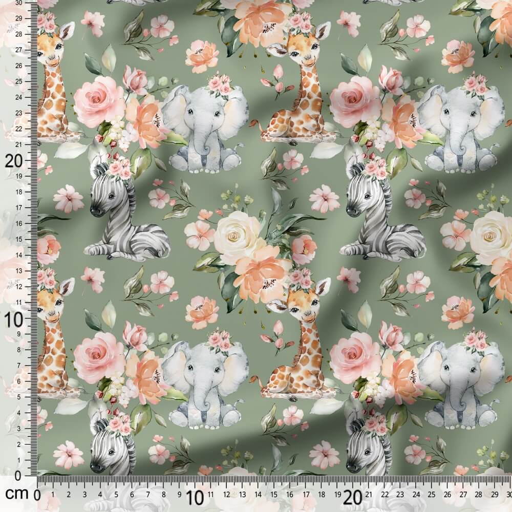 Safari Jungle Leaves - Coordinating Fabric for Quilting