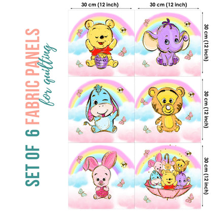Winnie the Pooh Fabric Panels for Quilting