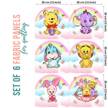 Winnie the Pooh Baby Fabric Panels for Quilting, Baby Quilt Panels, Fabric Panels for Baby Quilts, Fabric Panels for Quilts, Quilting Fabric, Quilt Material, Blanket Making, DIY Sewing Projects