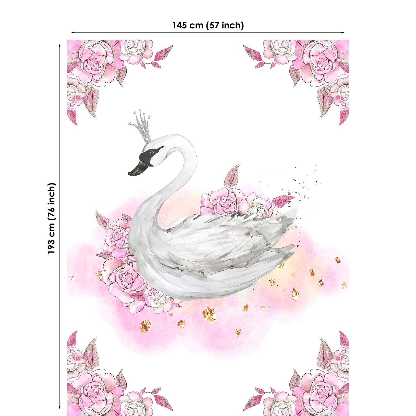 Ballet&Swan Fabric Panels for Quilting