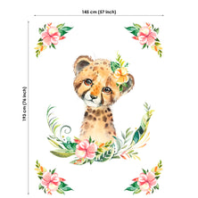 Cute Cheetah Fabric Panel for Quilting