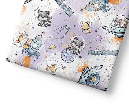 Cute Space Travelers - Coordinating Fabric for Quilting