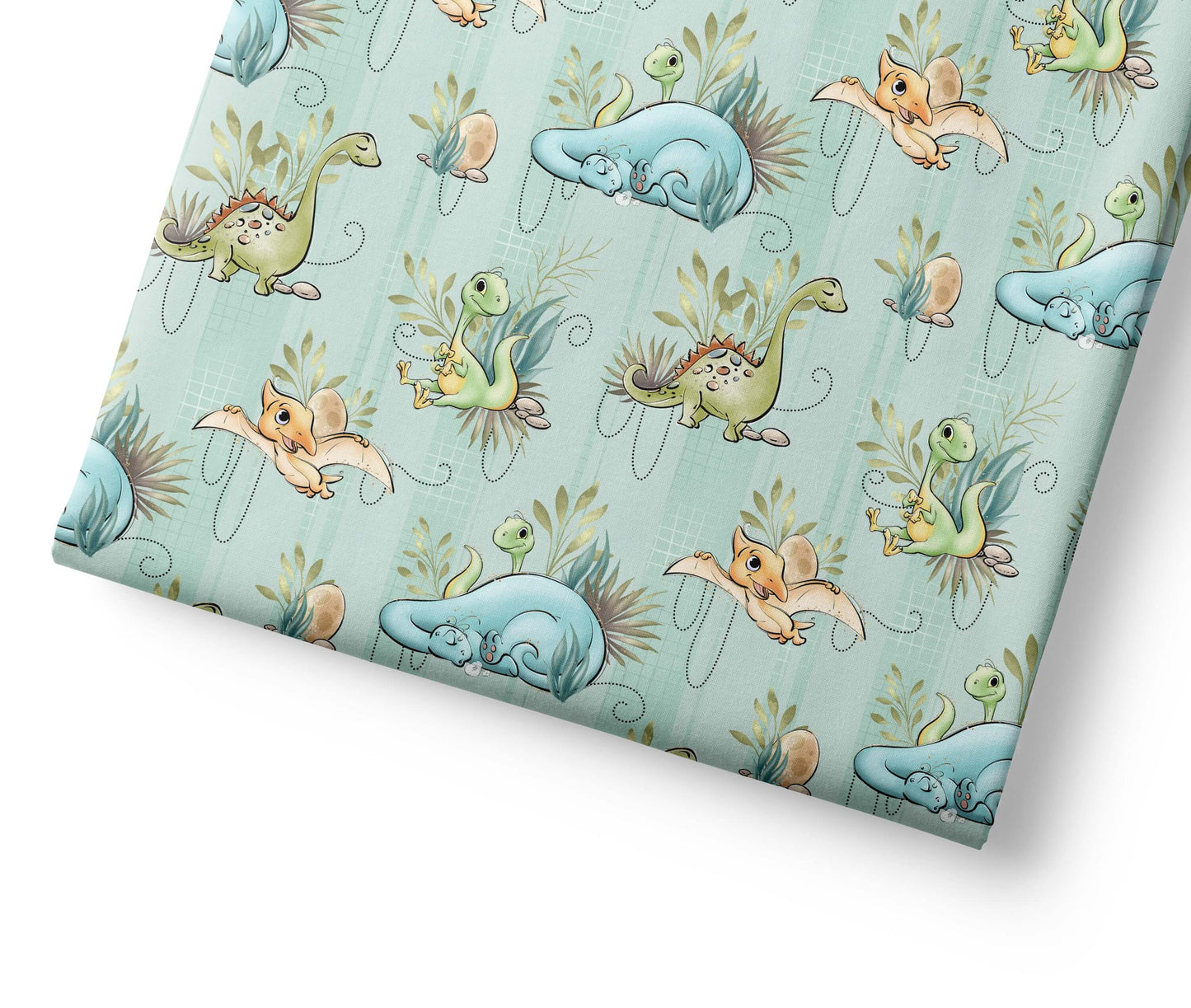 Cute Dinosaurs - Coordinating Fabric for Quilting
