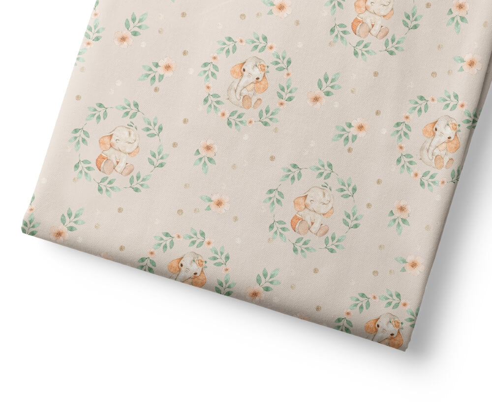 Cute Baby Elephant - Coordinating Fabric for Quilting