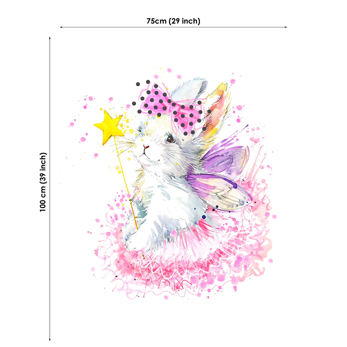 Cute Princess Bunny Fabric Panels for Quilting