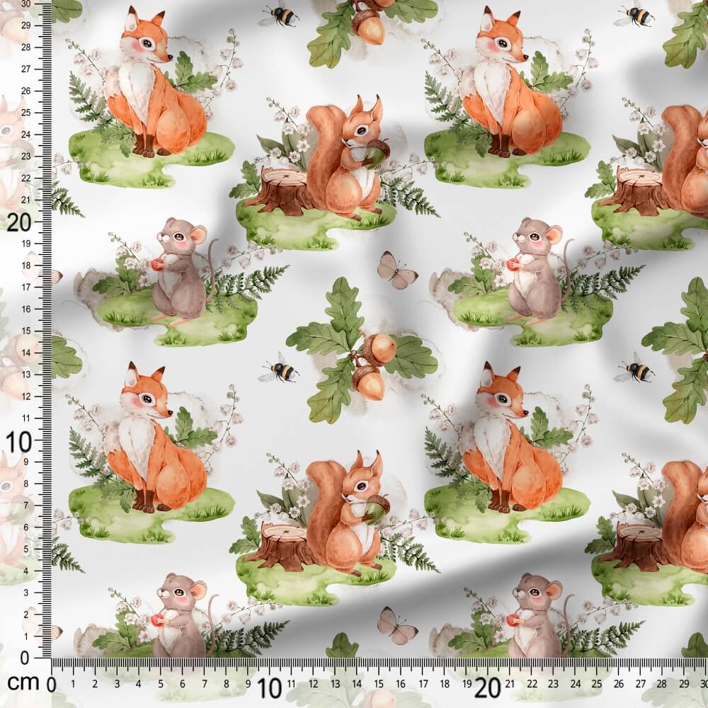 Woodland Gentle Animals - Coordinating Fabric for Quilting