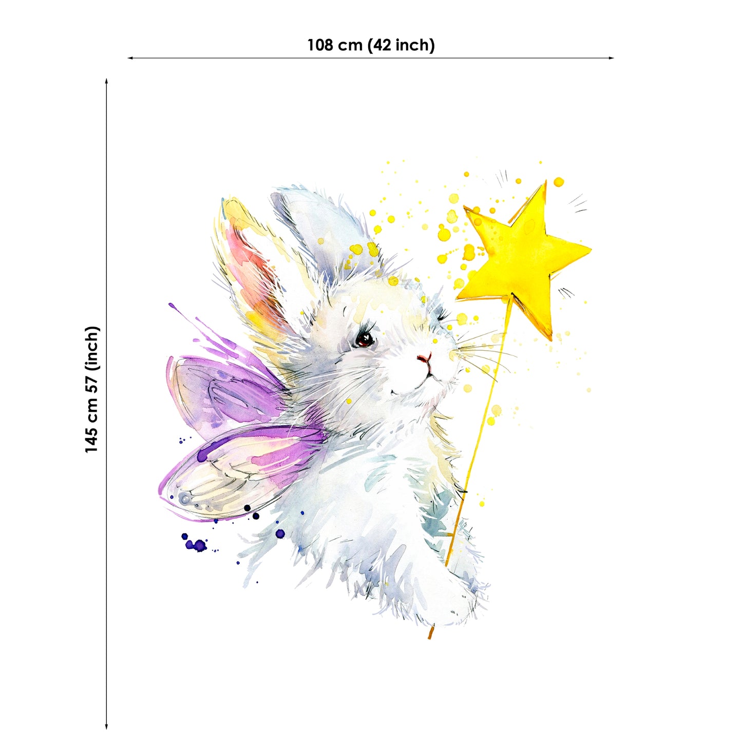 Cute Princess Bunny Fabric Panels for Quilting