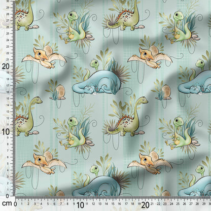 Cute Dinosaurs - Coordinating Fabric for Quilting