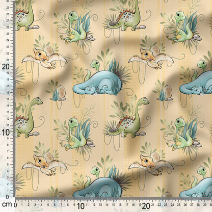 Cute Dinosaurs - Coordinating Fabric for Quilting