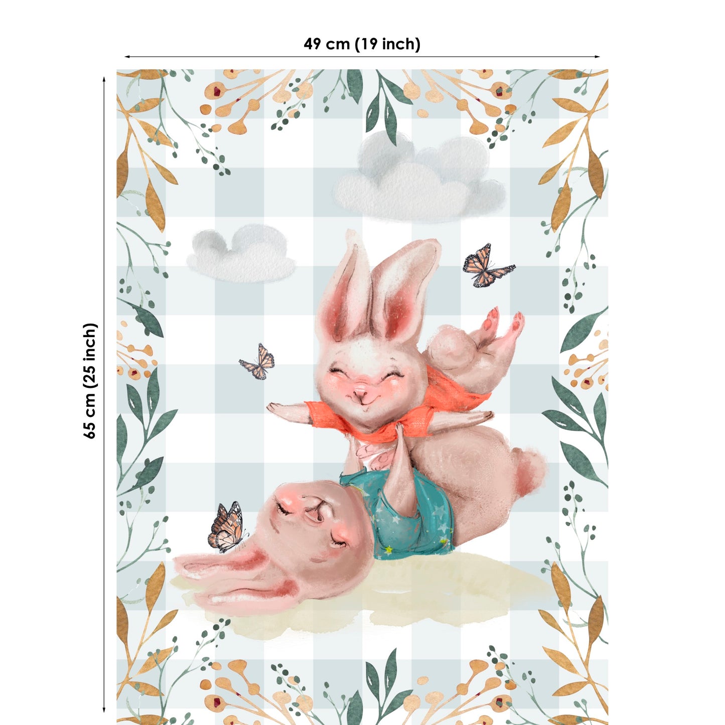 Bunny Family Fabric Panels for Quilting