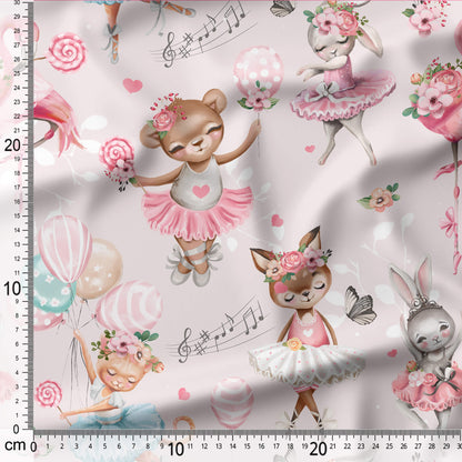 Cute Ballerina - Coordinating Fabric for Quilting