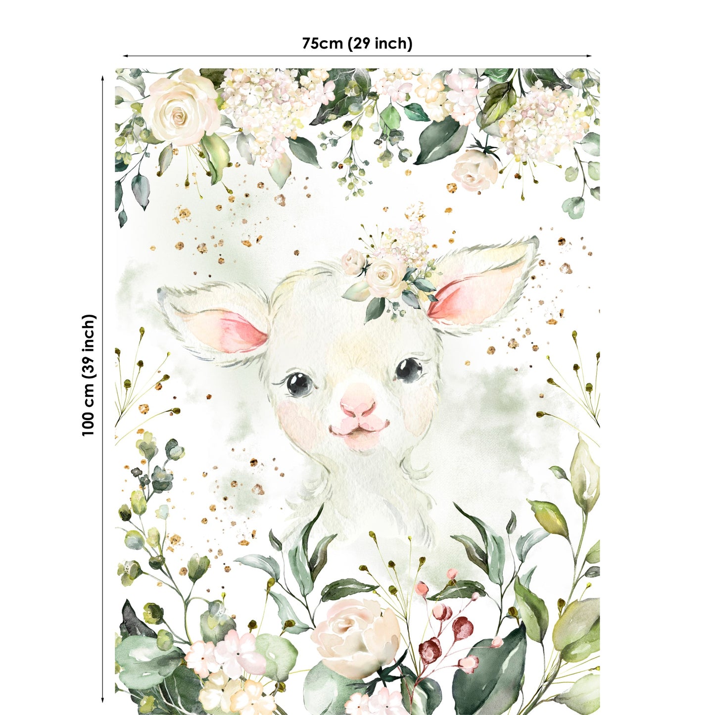 Cute Farm Sheep Fabric Panels for Quilting