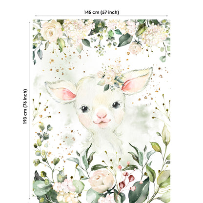 Cute Farm Sheep Fabric Panels for Quilting