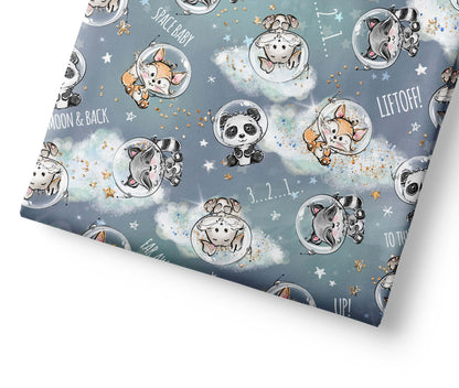 Cute Space Travelers - Coordinating Fabric for Quilting