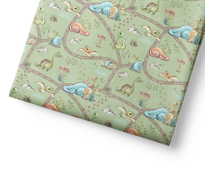 Cute Dinosaurs - Coordinating Fabric for Quilting