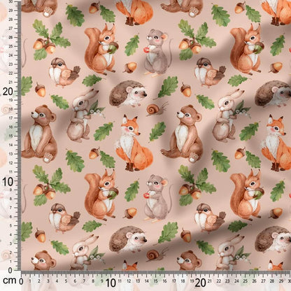 Woodland Gentle Animals - Coordinating Fabric for Quilting
