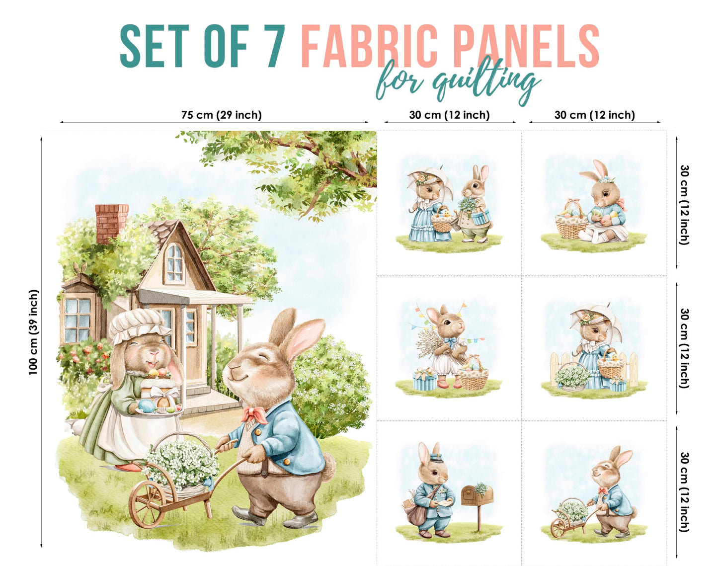 Baby Fabric Panels for Quilting, Baby Quilt Panels, Fabric Panels for Baby Quilts, Fabric Panels for Quilts, Quilting Fabric, Quilt Material, Blanket Making, DIY Sewing Projects