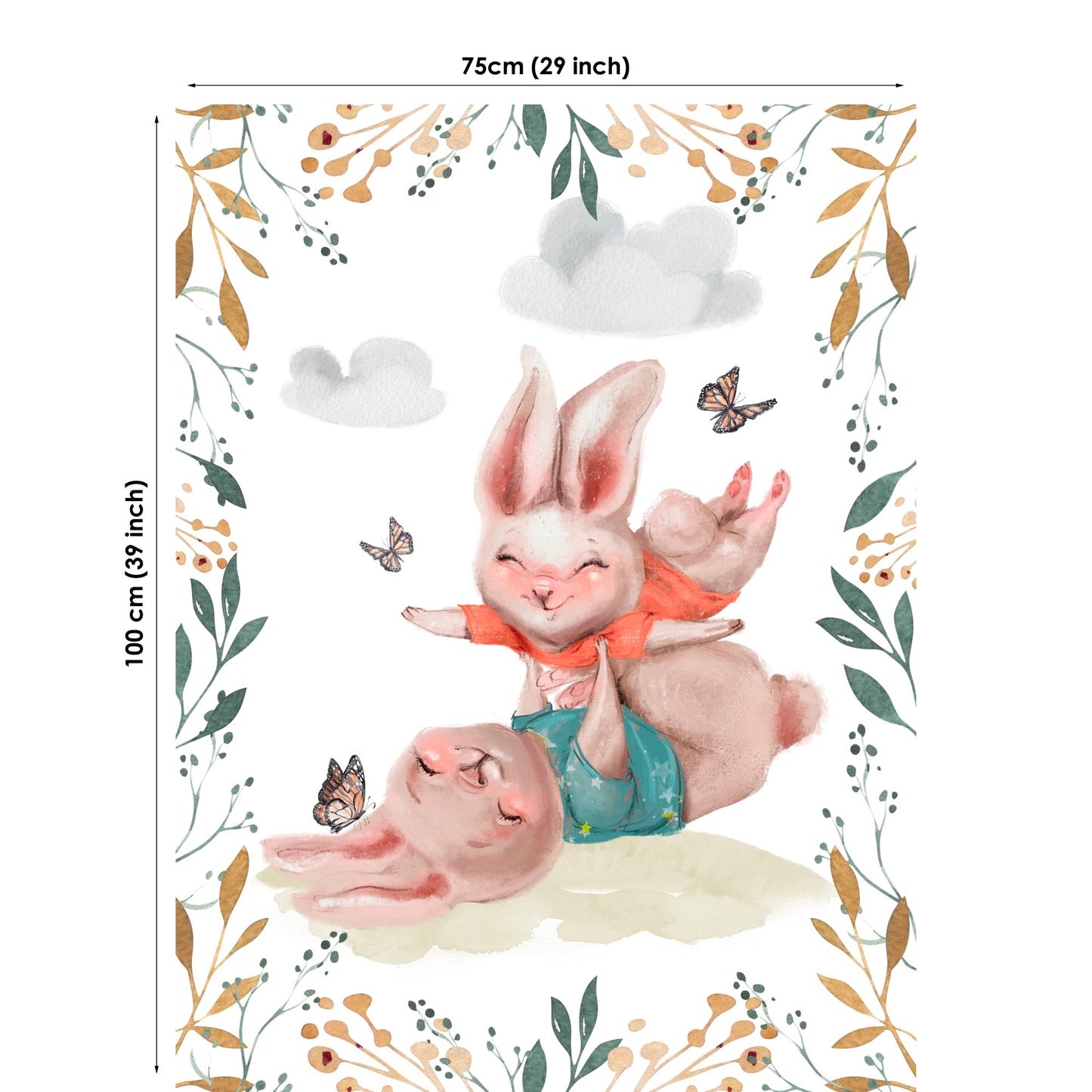 Bunny Family Fabric Panels for Quilting