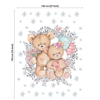 Cute Bear Fabric Panel for Quilting