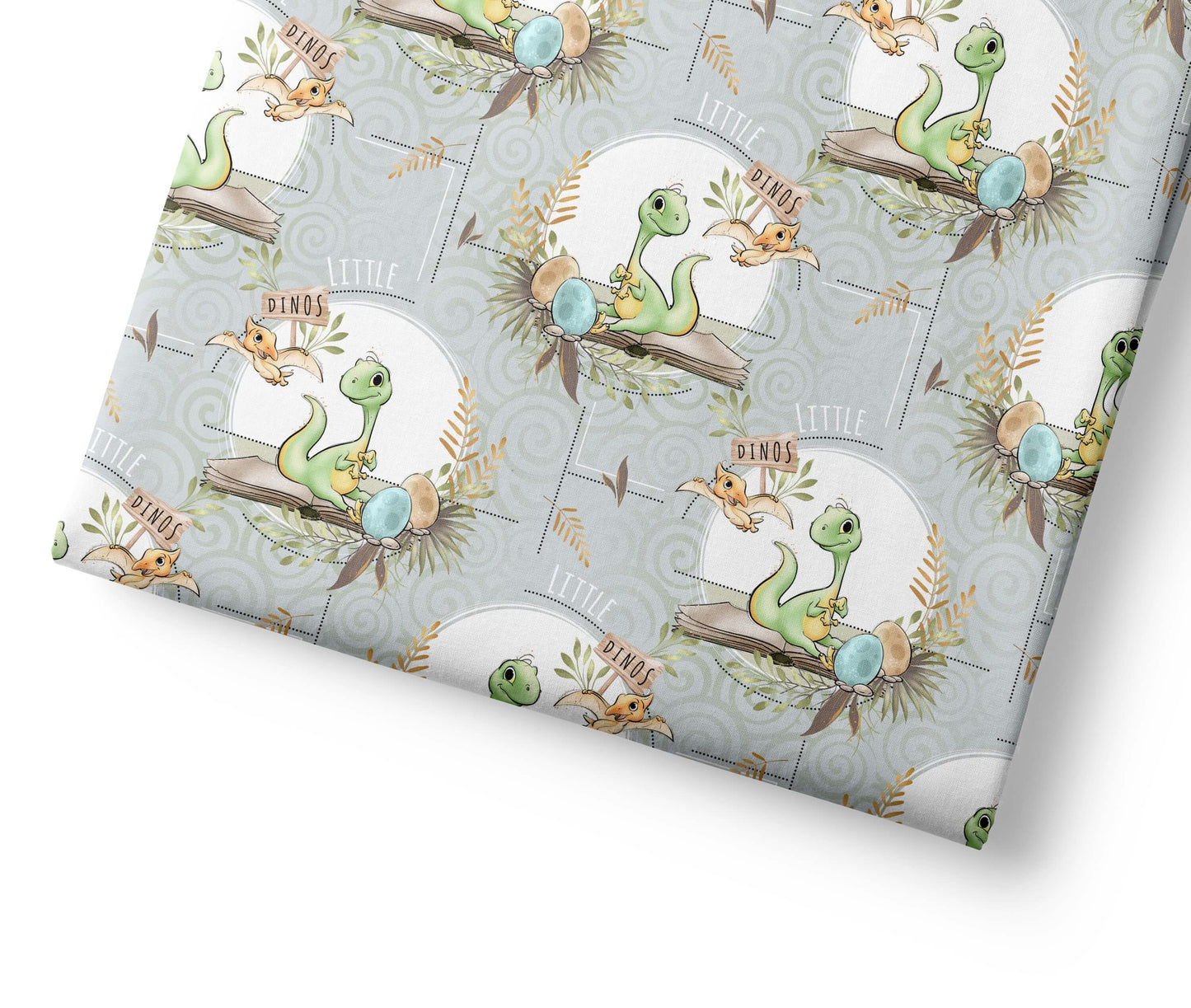 Cute Dinosaurs - Coordinating Fabric for Quilting