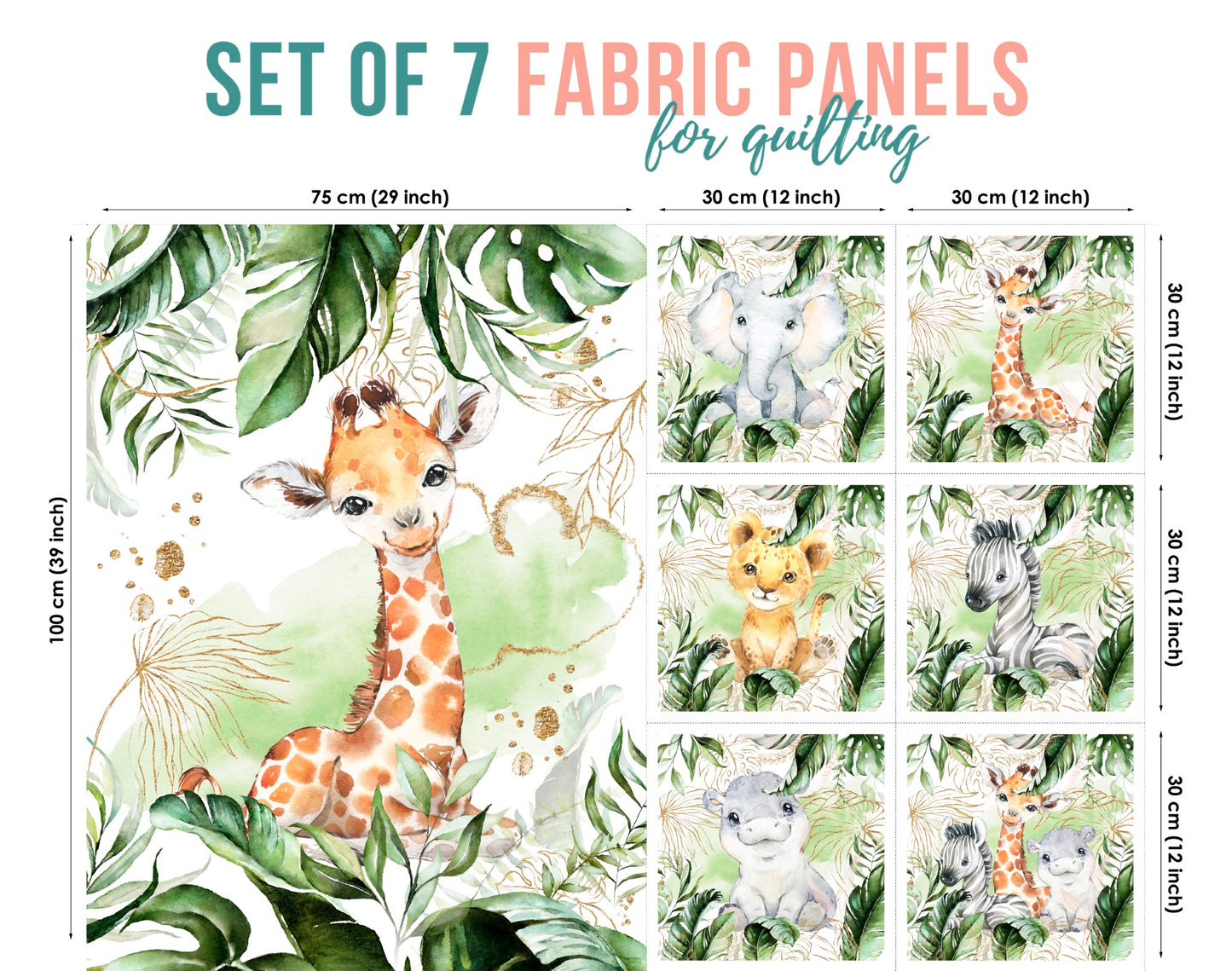 Baby Fabric Panels for Quilting, Baby Quilt Panels, Fabric Panels for Baby Quilts, Fabric Panels for Quilts, Quilting Fabric, Quilt Material, Blanket Making, DIY Sewing Projects