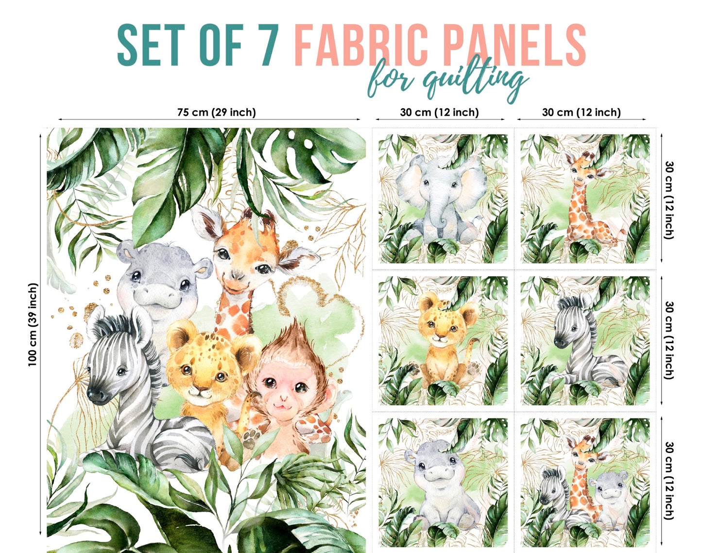 Baby Fabric Panels for Quilting, Baby Quilt Panels, Fabric Panels for Baby Quilts, Fabric Panels for Quilts, Quilting Fabric, Quilt Material, Blanket Making, DIY Sewing Projects