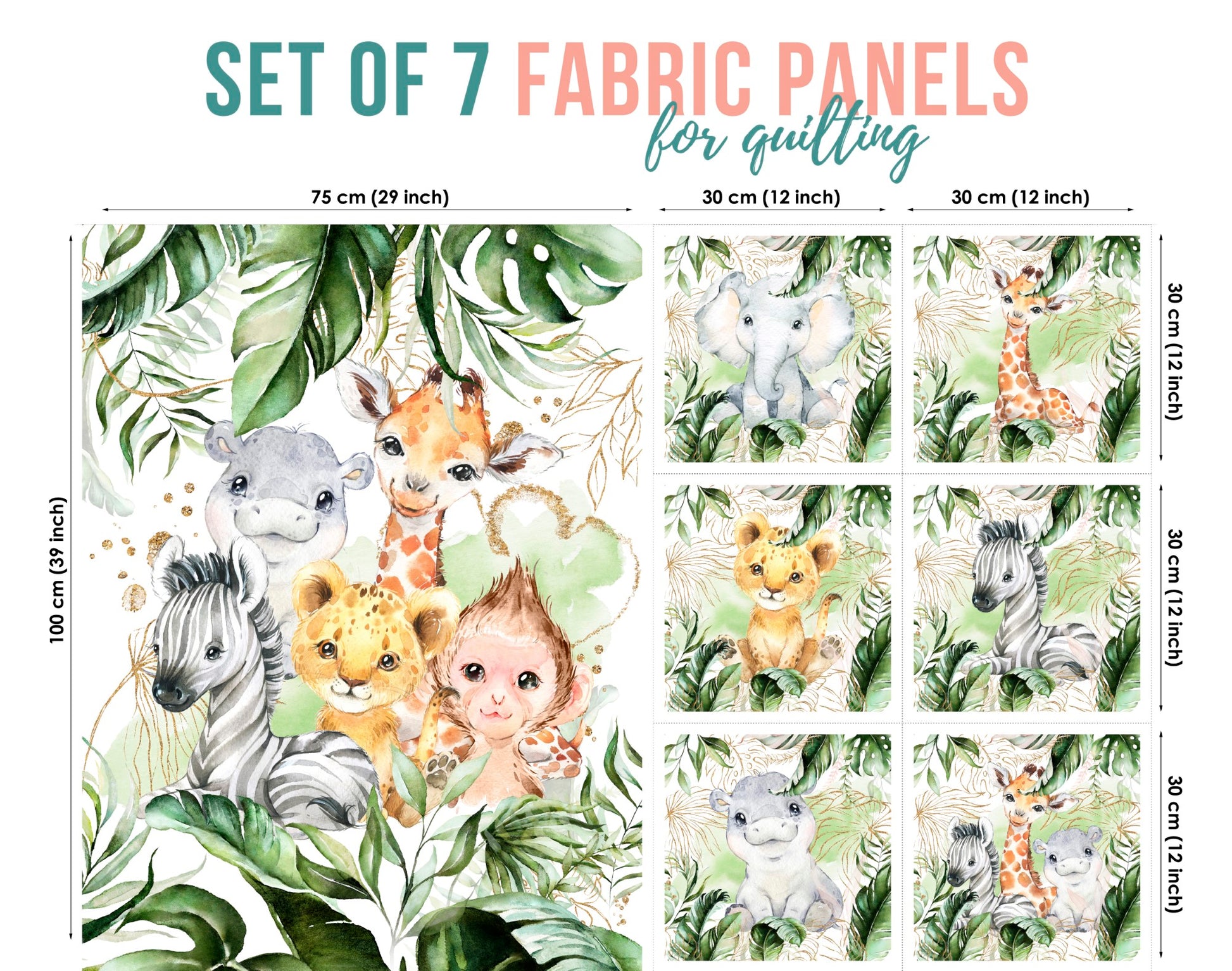 Baby Fabric Panels for Quilting, Baby Quilt Panels, Fabric Panels for Baby Quilts, Fabric Panels for Quilts, Quilting Fabric, Quilt Material, Blanket Making, DIY Sewing Projects