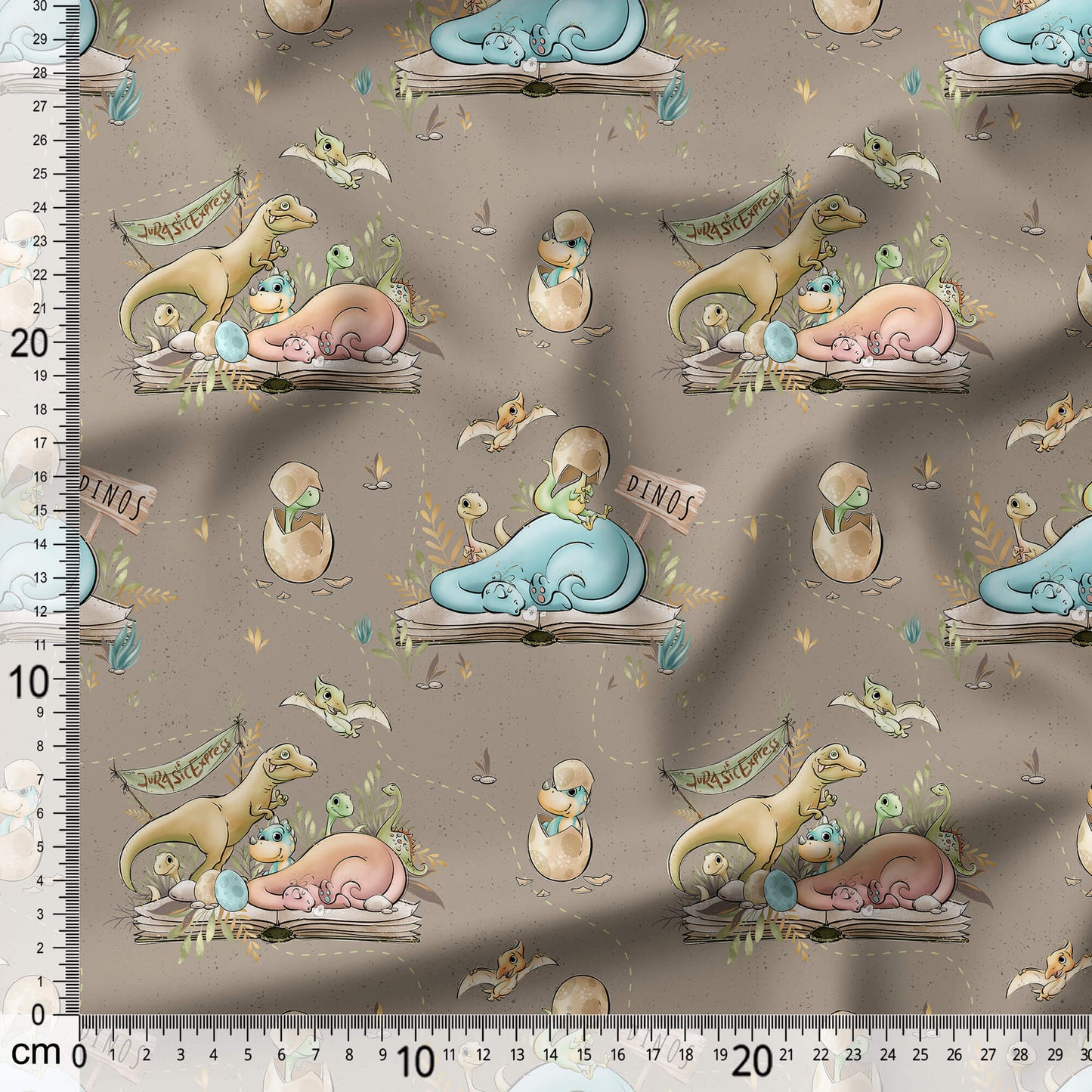 Cute Dinosaurs - Coordinating Fabric for Quilting
