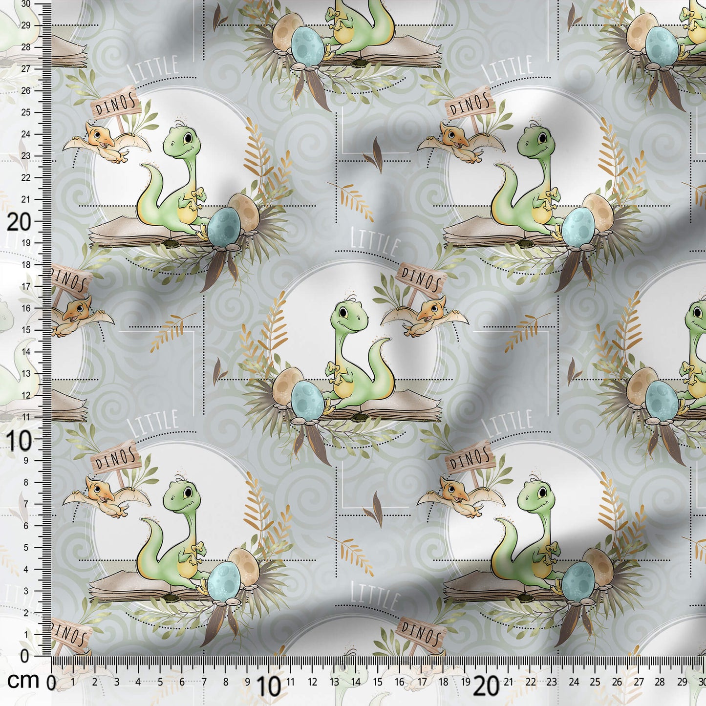 Cute Dinosaurs - Coordinating Fabric for Quilting
