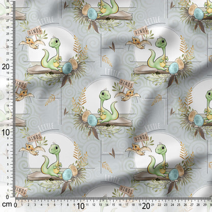 Cute Dinosaurs - Coordinating Fabric for Quilting
