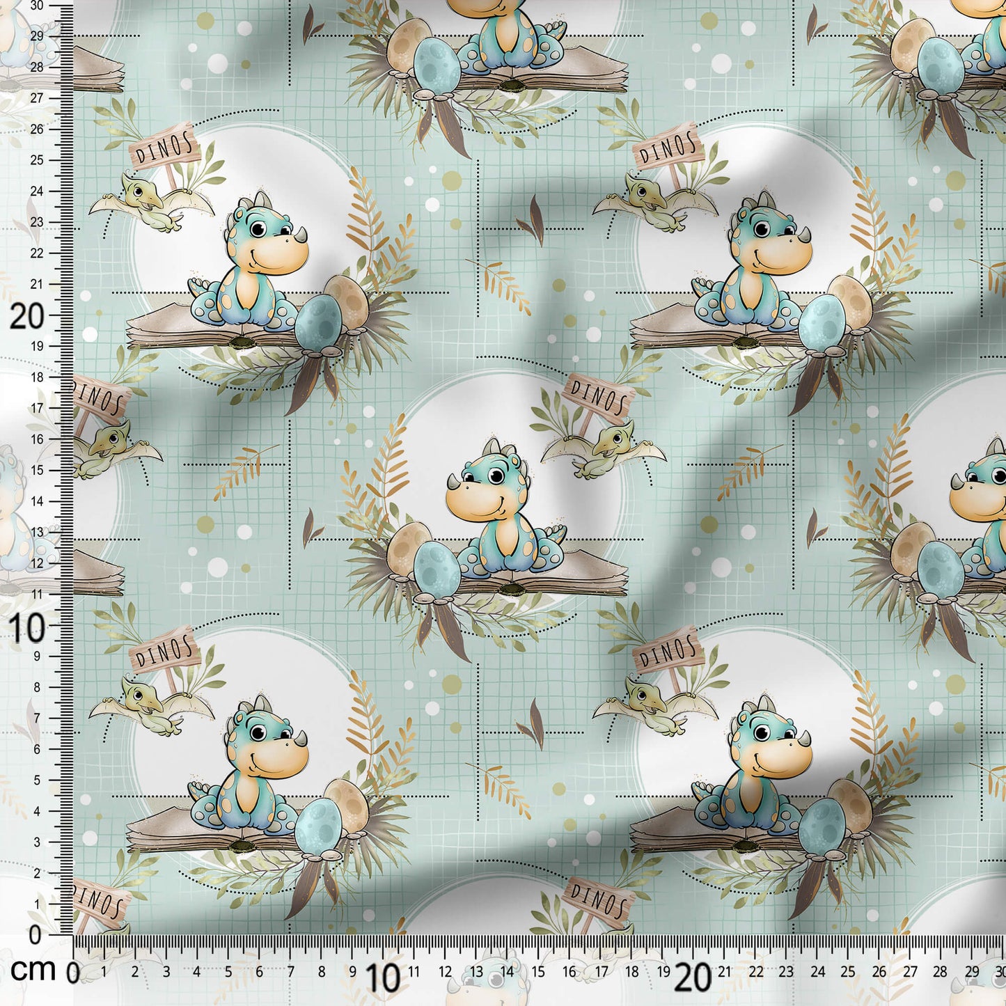 Cute Dinosaurs - Coordinating Fabric for Quilting
