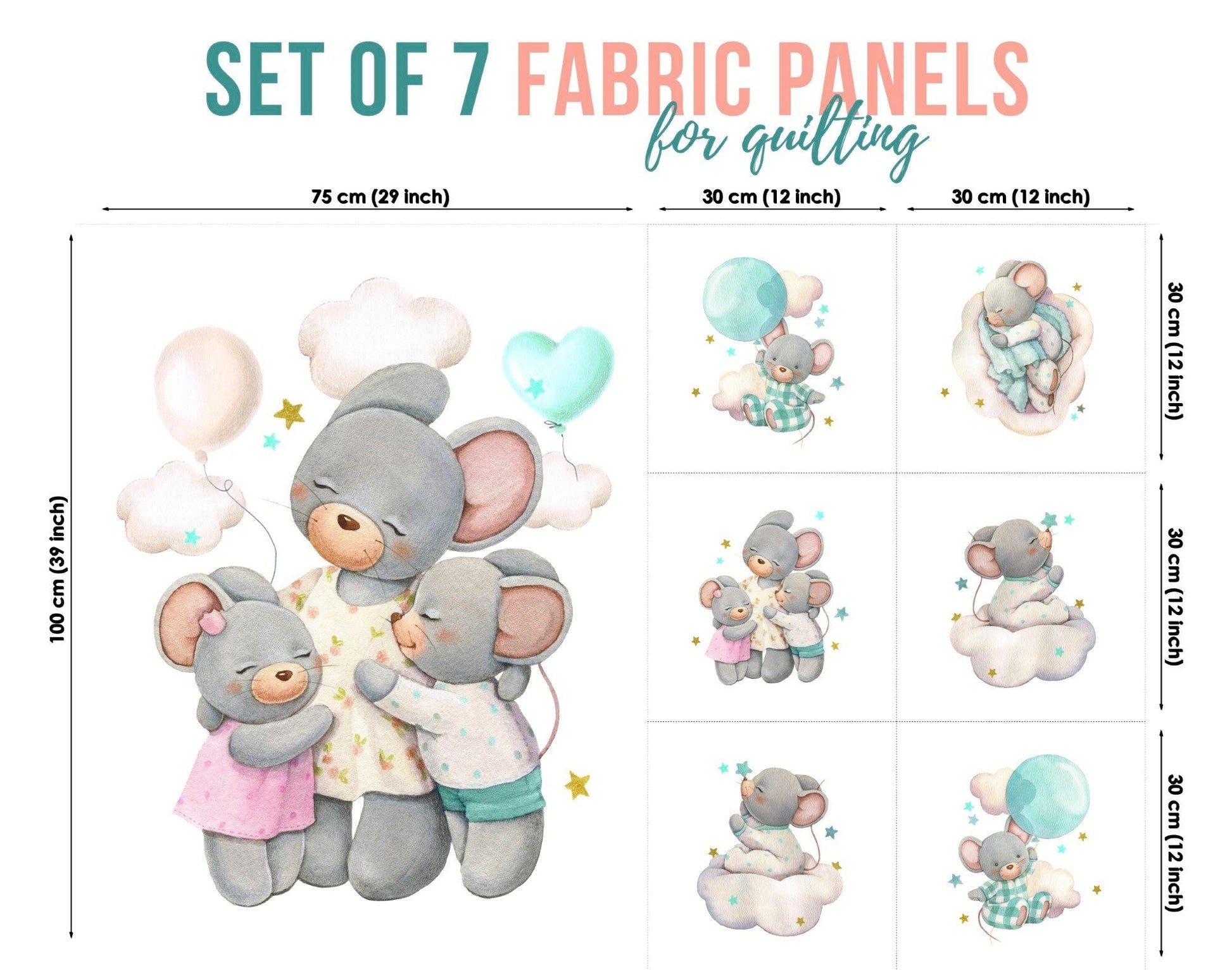 Baby Fabric Panels for Quilting, Baby Quilt Panels, Fabric Panels for Baby Quilts, Fabric Panels for Quilts, Quilting Fabric, Quilt Material, Blanket Making, DIY Sewing Projects