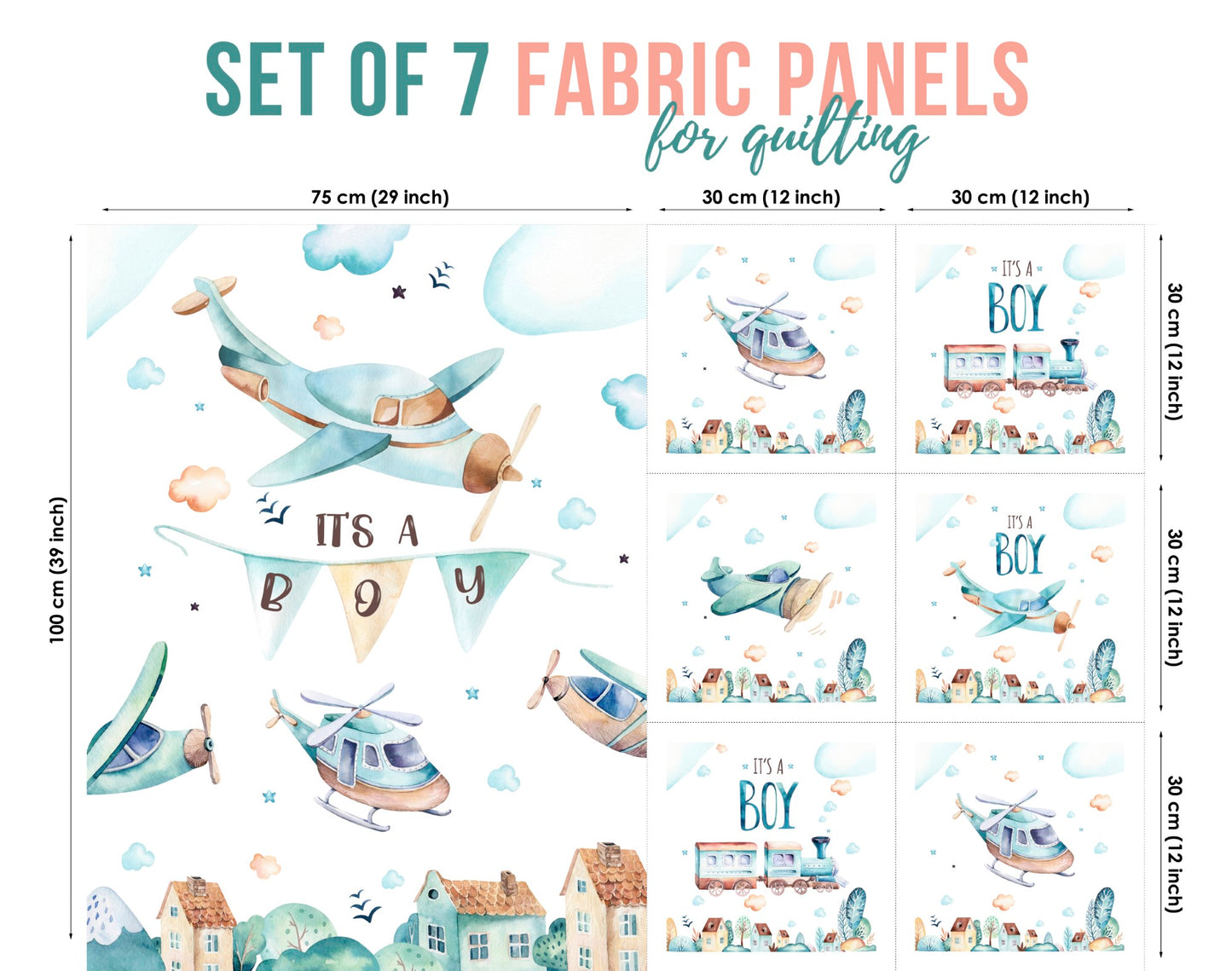 Baby Fabric Panels for Quilting, Baby Quilt Panels, Fabric Panels for Baby Quilts, Fabric Panels for Quilts, Quilting Fabric, Quilt Material, Blanket Making, DIY Sewing Projects