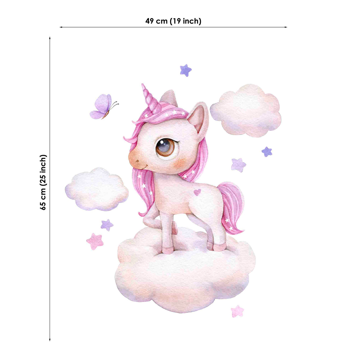Cute Mauve Unicorn Fabric Panels for Quilting