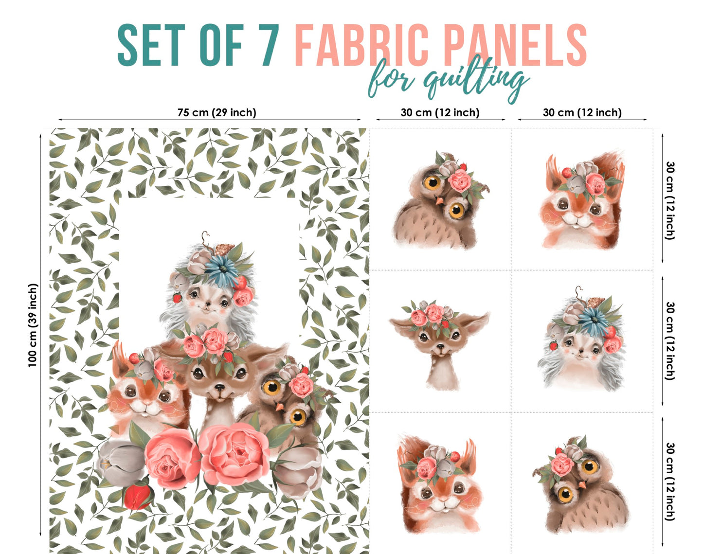 baby fabric panels for quilting