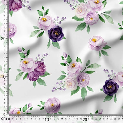 Gentle Purple Safari Flowers - Coordinating Fabric for Quilting