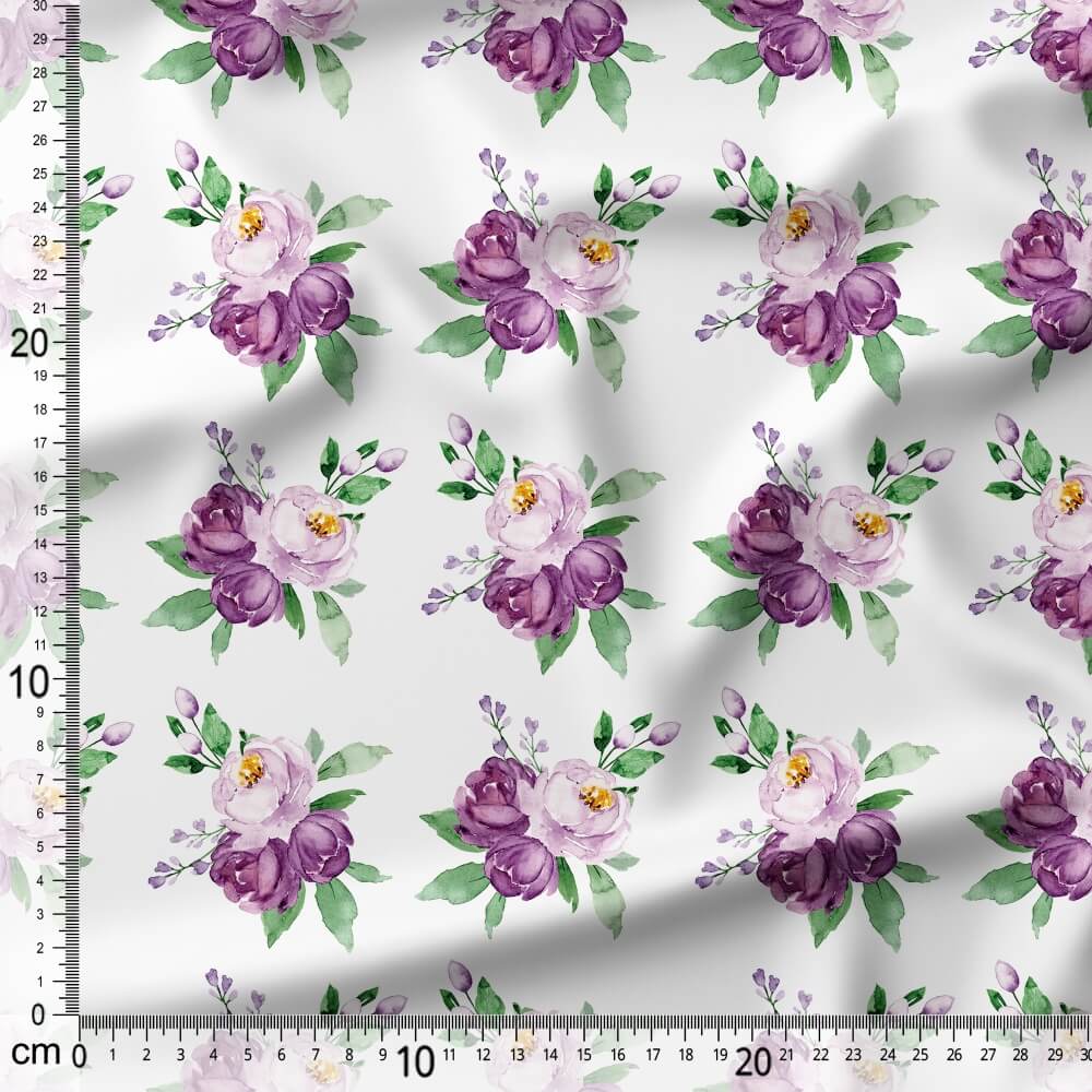 Gentle Purple Safari Flowers - Coordinating Fabric for Quilting