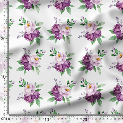Gentle Purple Safari Flowers - Coordinating Fabric for Quilting