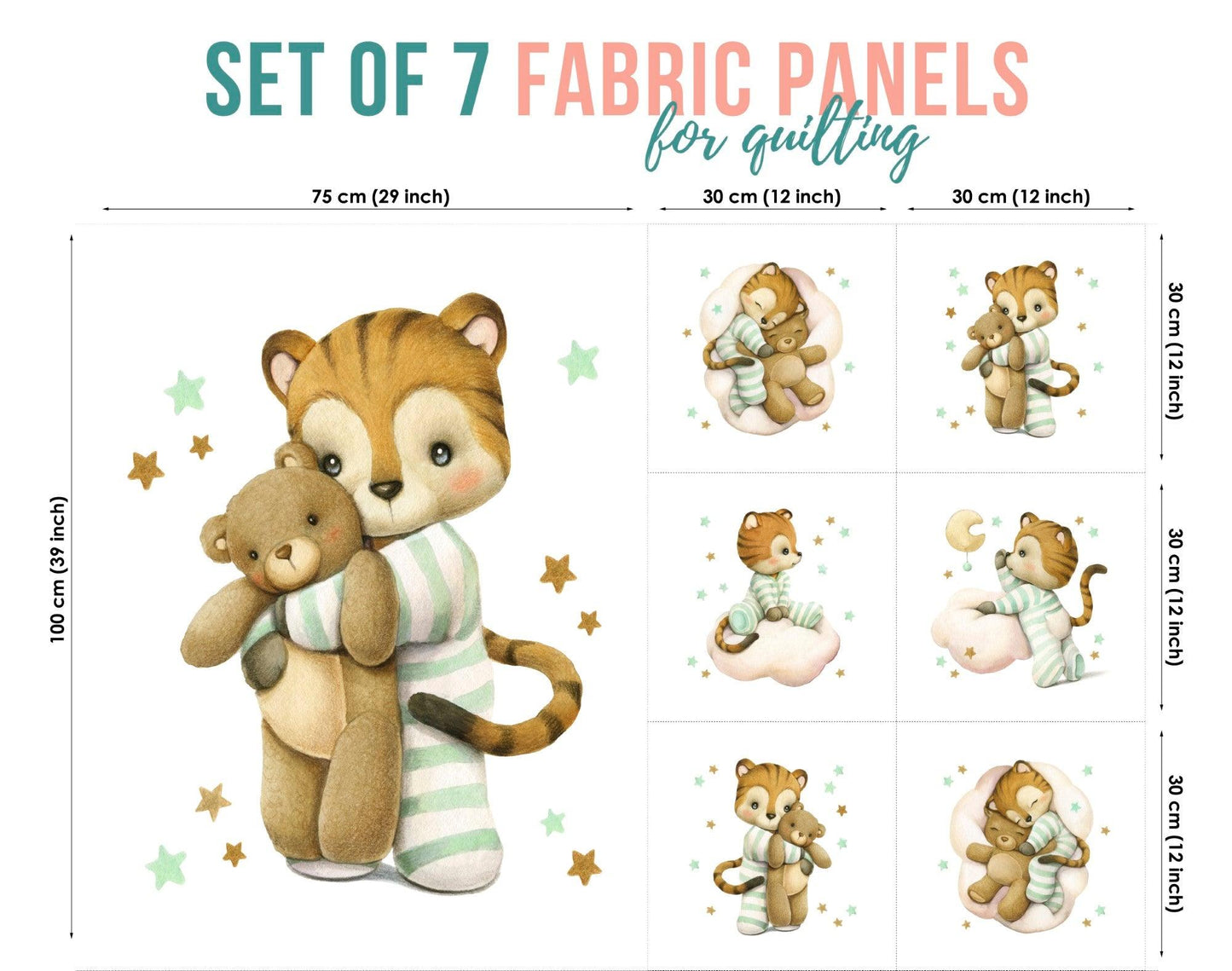 baby fabric panels for quilting